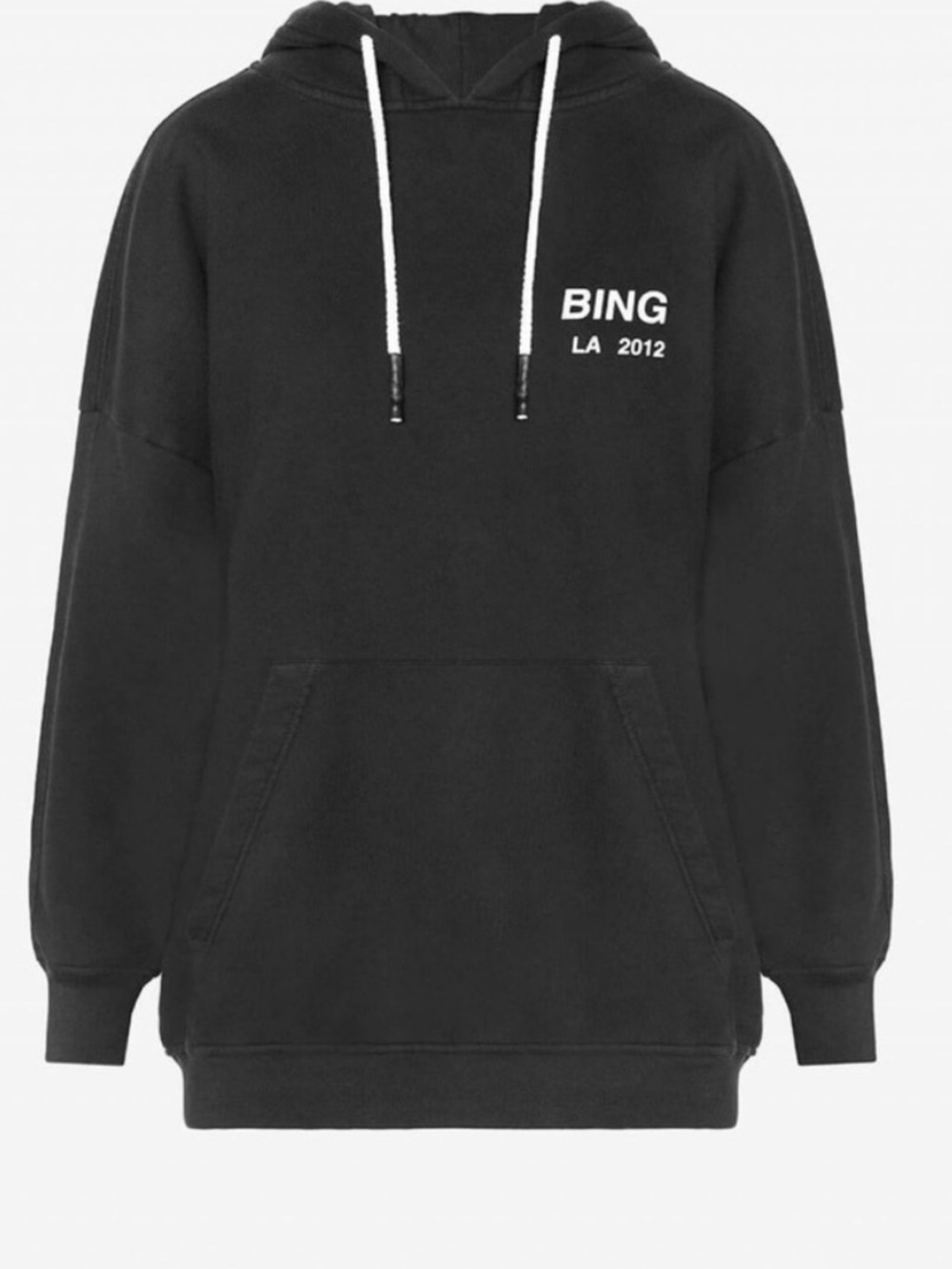 ANINE BING Black Oversized Lottie Graphic Logo Hoodie - Size XS EUC - Picture 5 of 12
